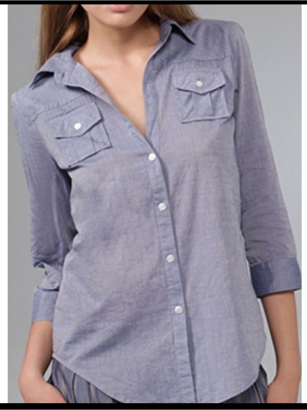 Elizabeth and James Cohen Button Down Chambray